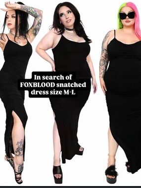 ISO FOXBLOOD Black Snatched Maxi Dress - Women's M-L